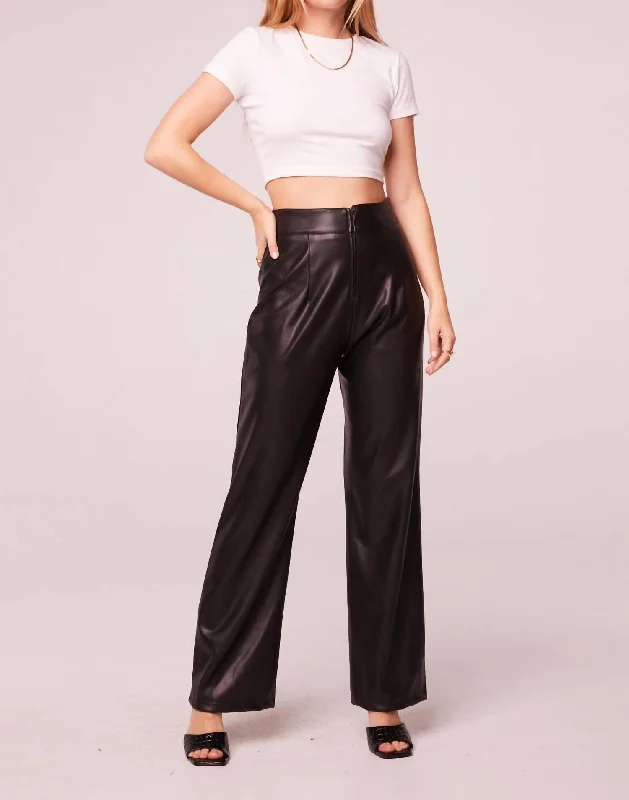 women's bootcut pantsRock Goddess Faux Leather Pants In Black