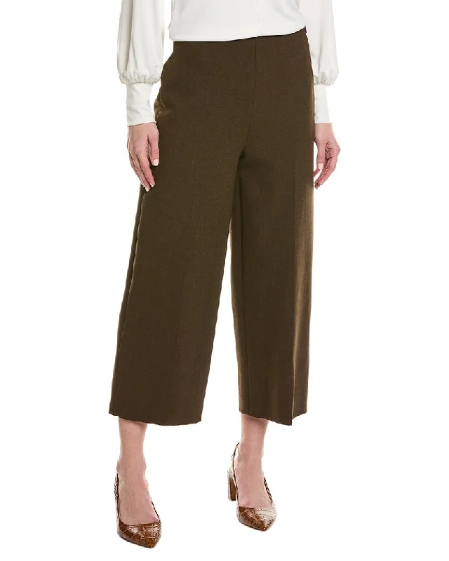 women's lace-up pantsVince Crop Wide Leg Wool-Blend Pant