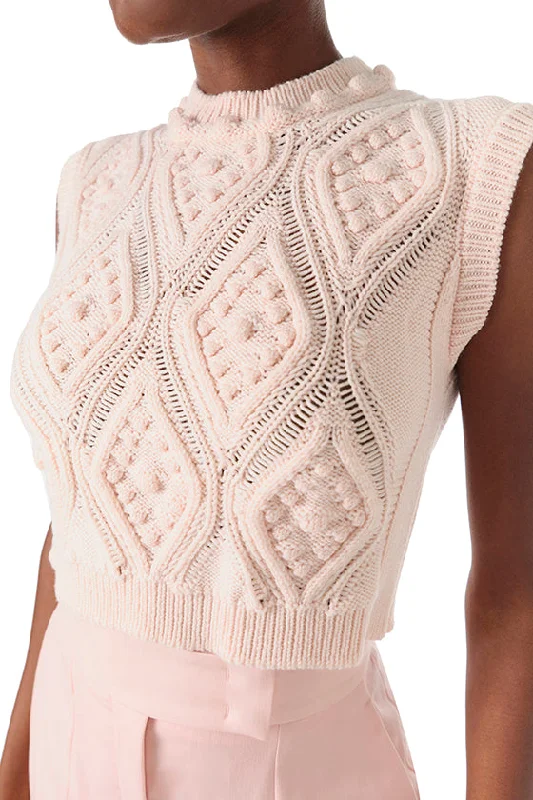 women's party dressesCable Knit Crop Tank