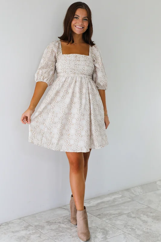 Custom DressDainty Darling Dress: Ivory/White