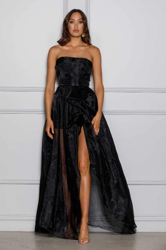 Solid Color DressHazel Gown - Black