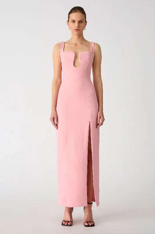 Party DressMisha Franka Crepe Gown - Fondant Pink