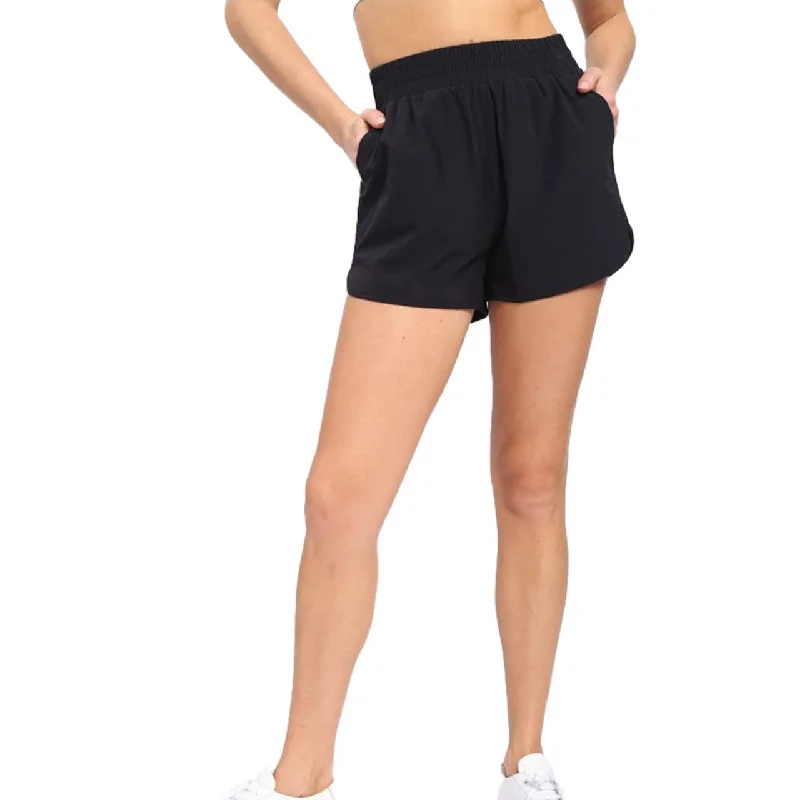 women's satin dressesMono B Black Athleisure Split Shorts