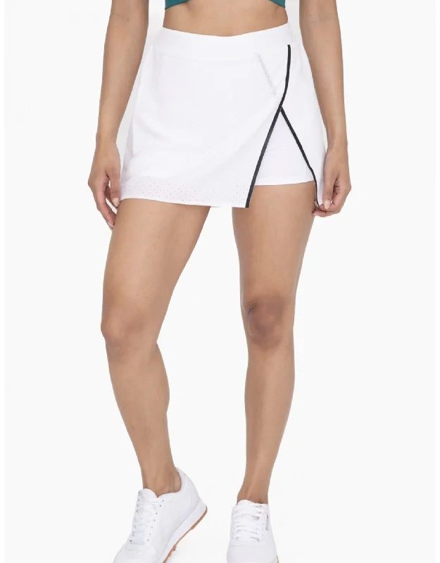 Ribbon DressMono B White Laser Cut Tennis Skort