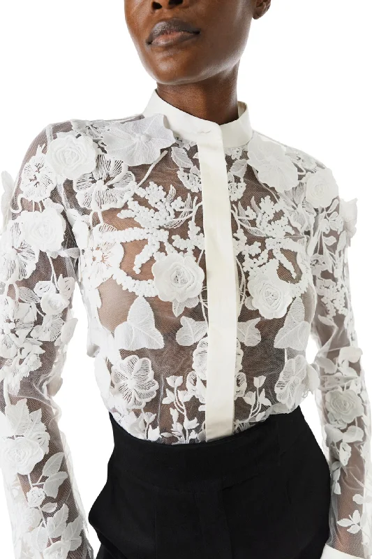 women's cotton dressesLong Sleeve Lace Blouse