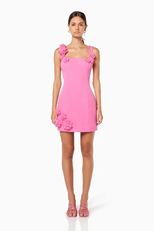 High-Neck DressTrompe Dress - Pink