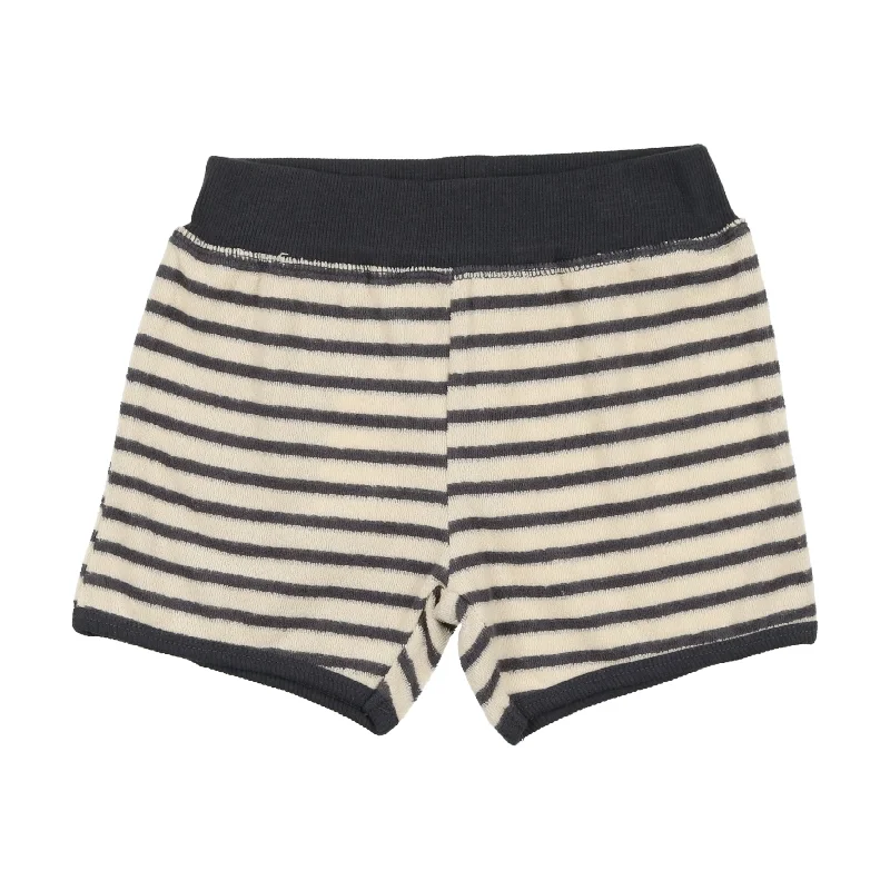 women's dress shortsAnalogie Terry Shorts - Off Navy Stripe