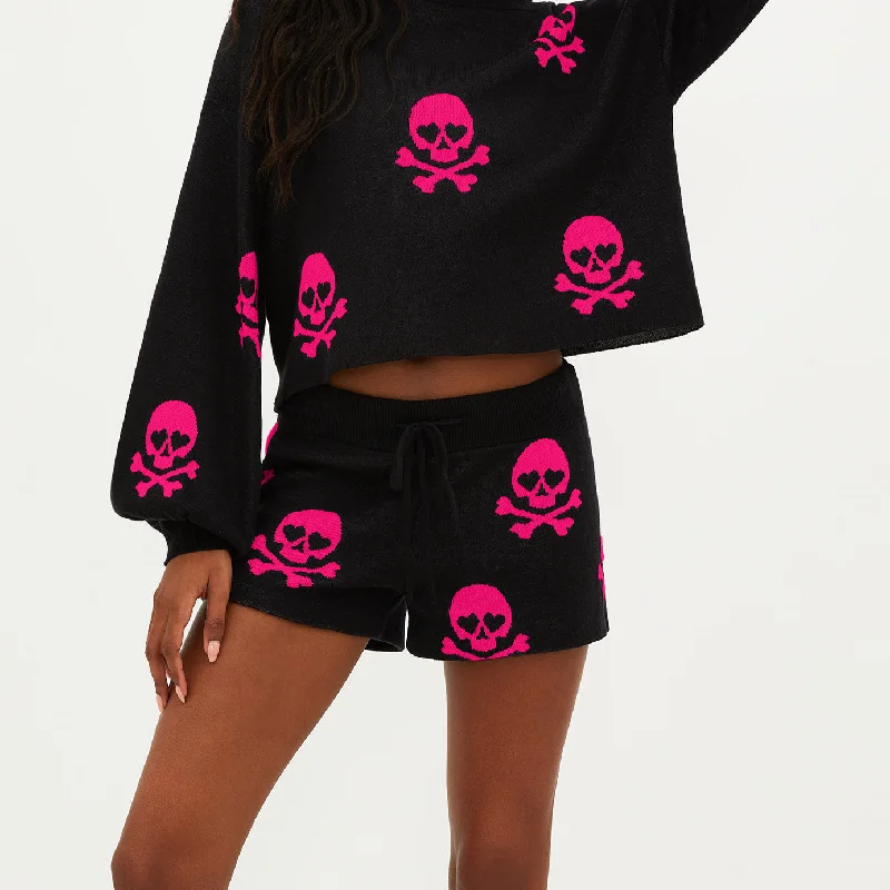 women's button-fly shortsBalboa Short - Bright Fuchsia Ghouls