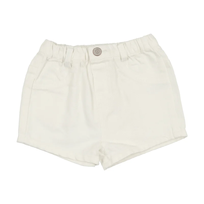 women's luxury shortsLil Legs Denim Shorts - White Denim