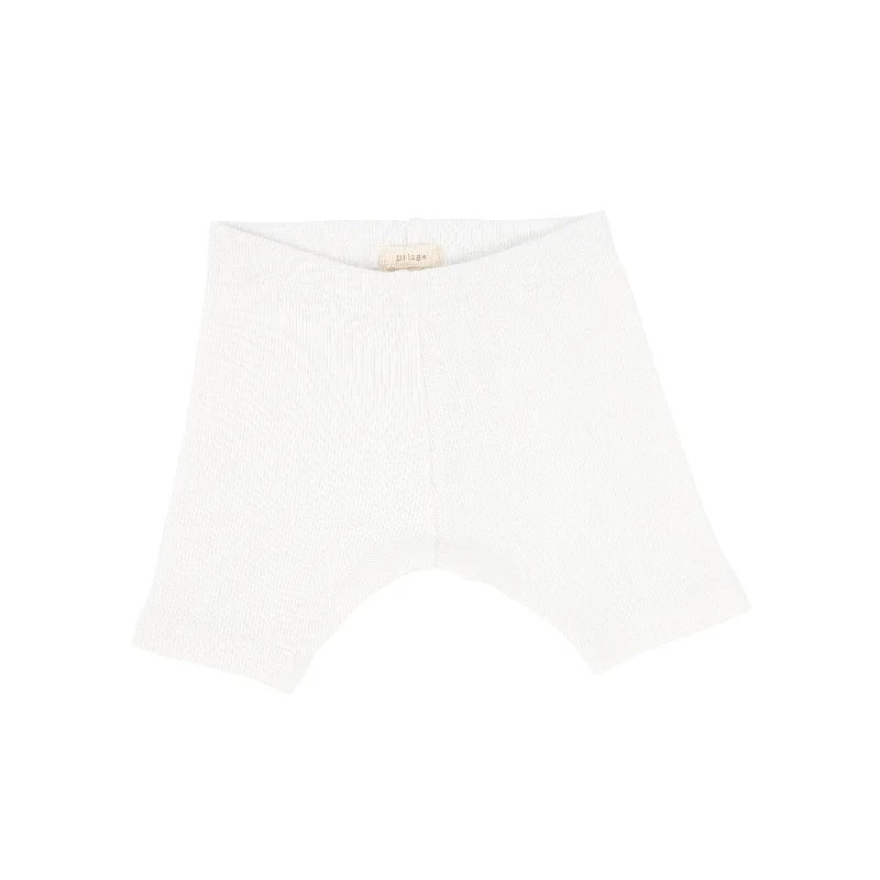 women's buttoned shortsLil Legs Ribbed Shorts - Winter White