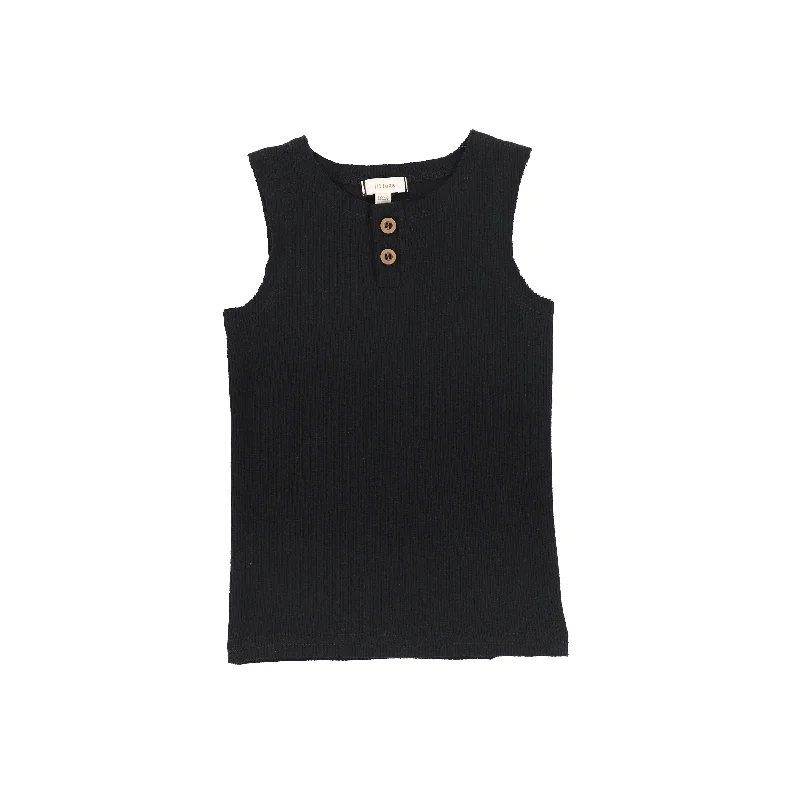 women's tops for those who seek both style and comfortLil Legs Ribbed Tank - Black