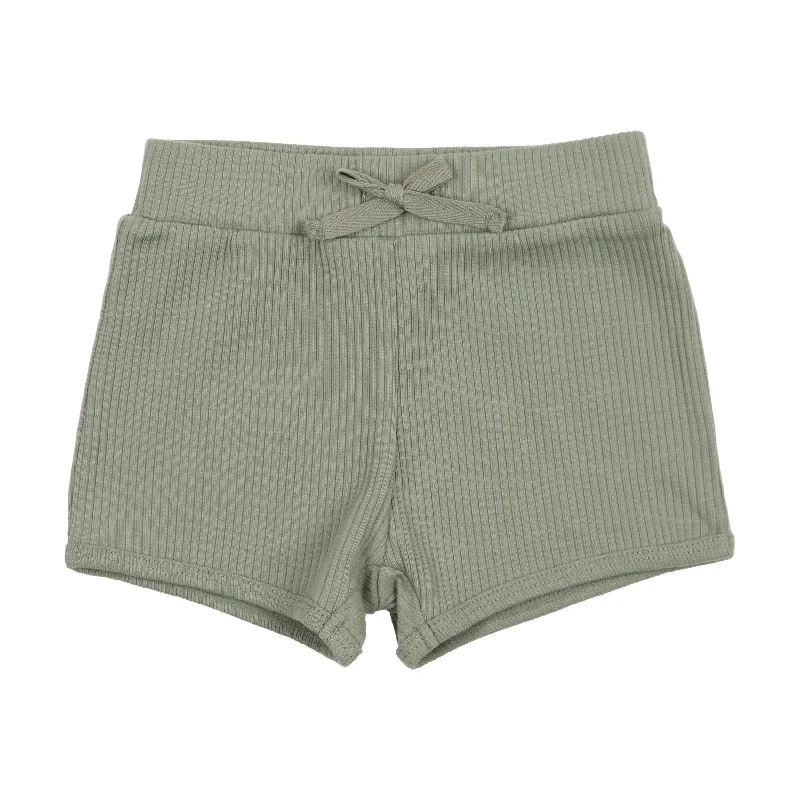 women's checkered shortsLil Legs Ribbed Track Shorts - Green