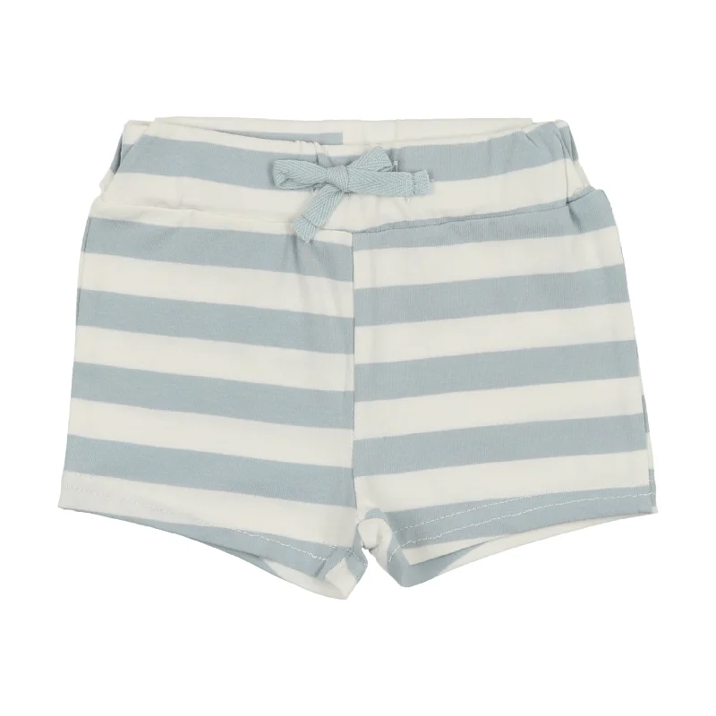 women's cargo shortsLil Legs Track Shorts - Denim Blue Stripe