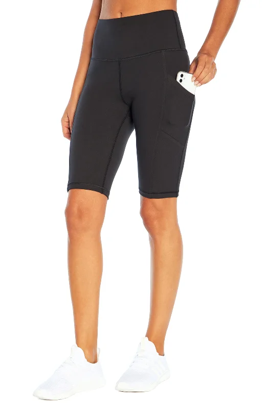 women's swim cover-up shortsOlivia Side Pocket Tummy Control Bermuda Shorts