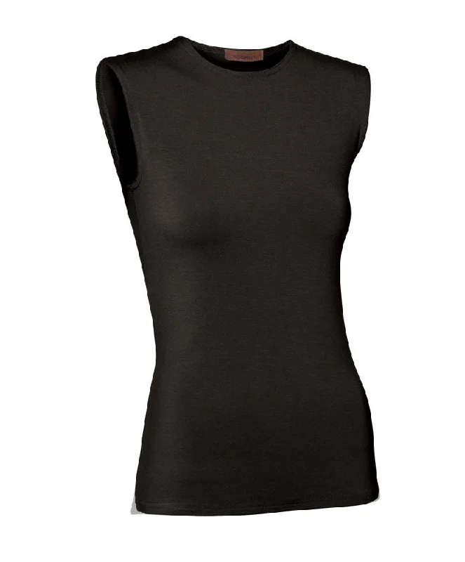 women's tops for those who want to add a touch of sophistication to their casual attirePB&J Ladies Lycra Sleeveless Shell - Black