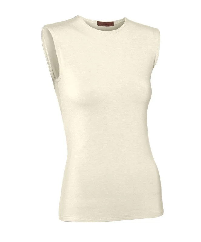 women's tops for those who believe in expressing their individuality through fashionPB&J Ladies Lycra Sleeveless Shell - Off-White