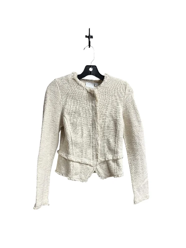 women's coats for apple-shaped bodiesBlazer By Anthropologie In Cream, Size: Xs