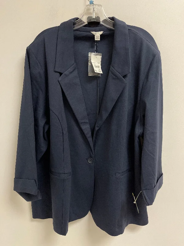 women's coats for those who believe in investing in quality fashionBlazer By Cato In Navy, Size: 4x