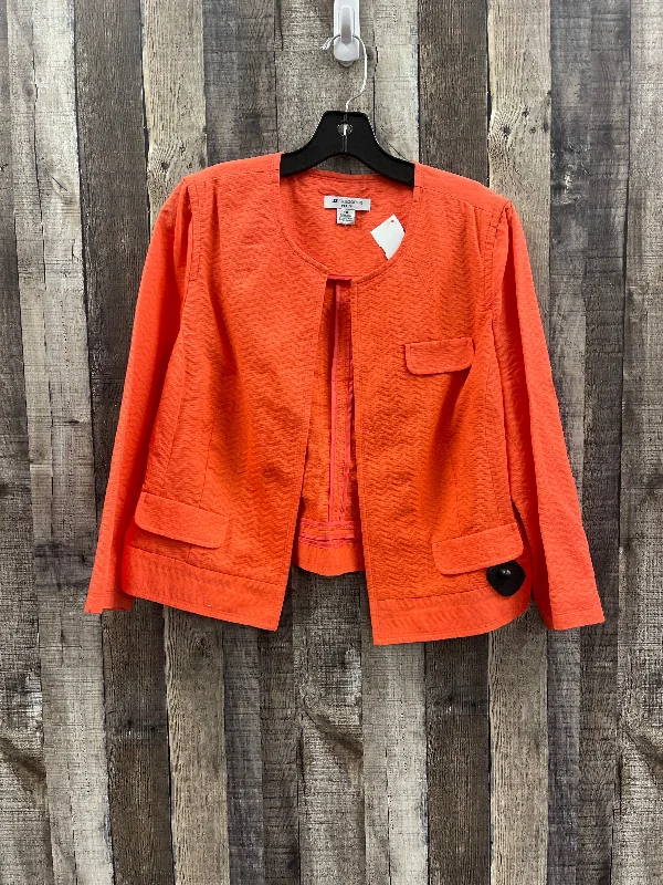 women's coats with belted waistsBlazer By Liz Claiborne In Orange, Size: Xlp