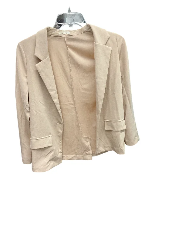 women's coats for boho-chic stylesBlazer By No Comment In Tan, Size: L