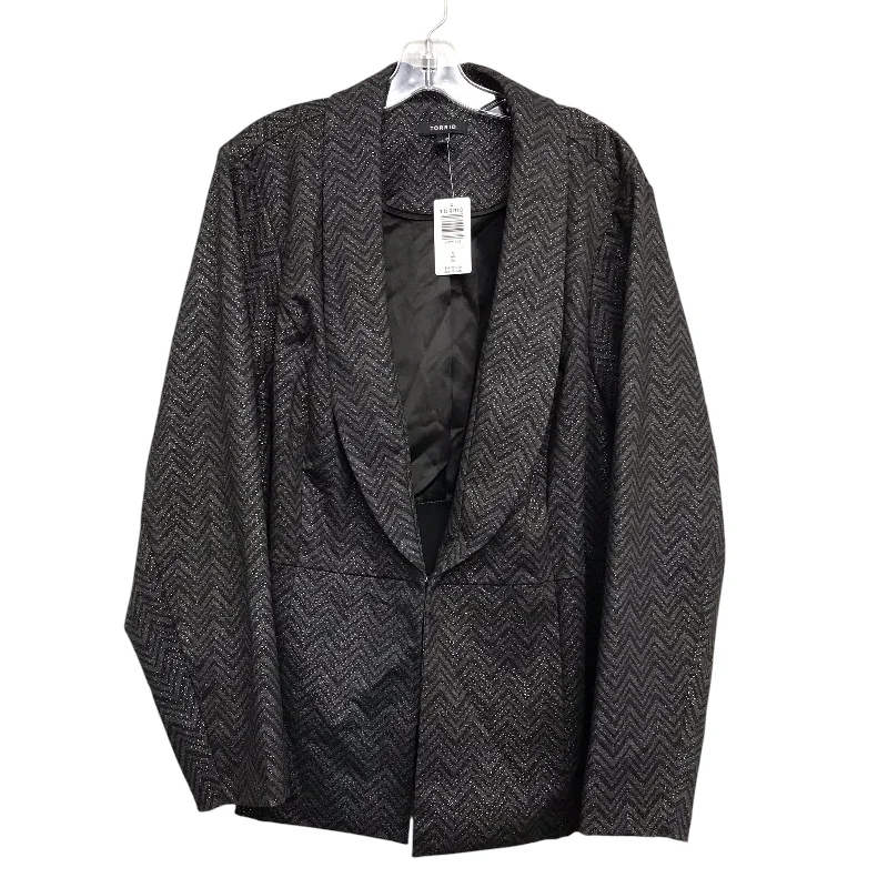 women's coats with liningBlazer By Torrid In Black & Grey, Size:4X