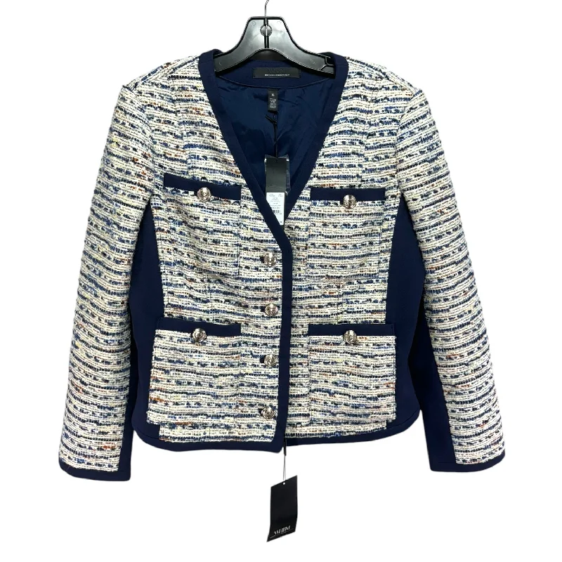 women's coats with embroidered patternsBlazer By White House Black Market In Blue & Cream, Size: L