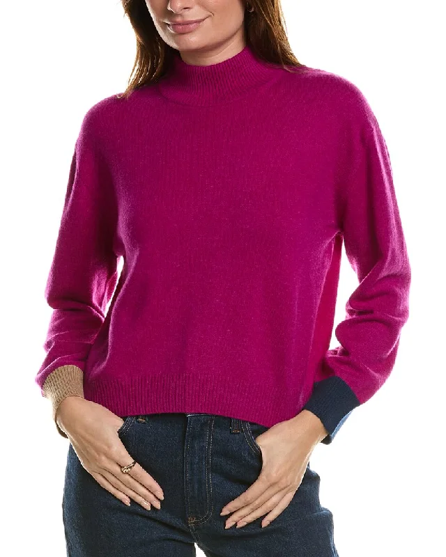 Fashionable Luxurious Chunky SweatersForte Cashmere Crop Cashmere Pullover