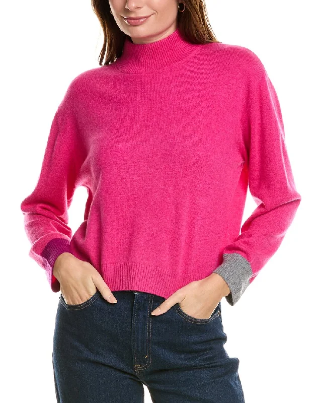 Flannel SweatersForte Cashmere Crop Cashmere Pullover