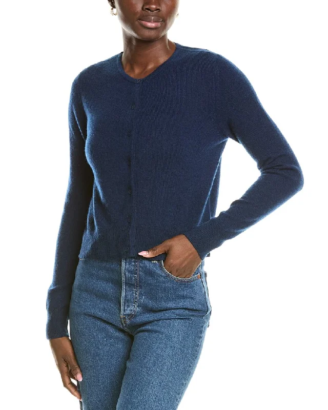 Crewneck SweatersForte Cashmere Cropped Cashmere Cardigan