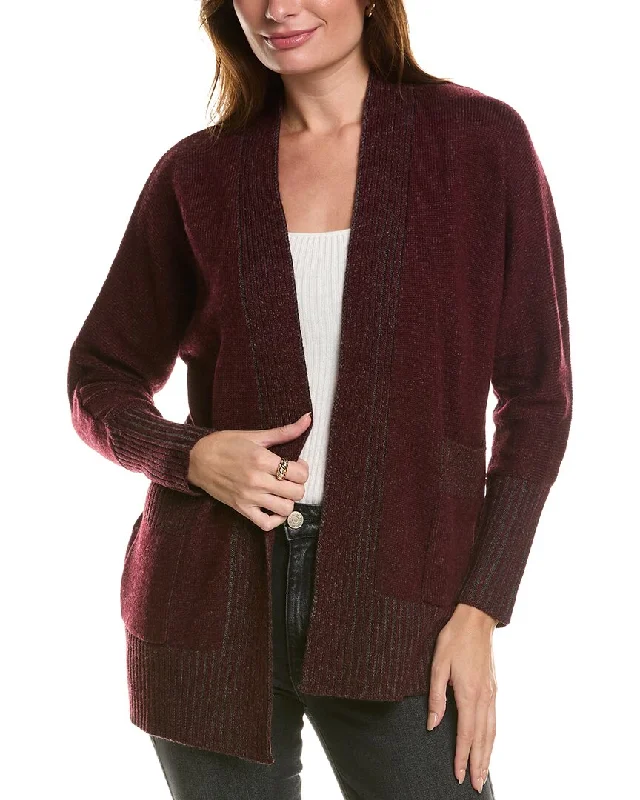 Elegant Hooded Cashmere SweatersForte Cashmere Plaited Wool & Cashmere-Blend Cardigan