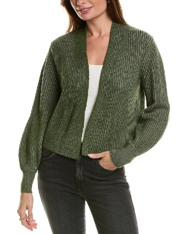 Oversized Patterned Cashmere SweatersForte Cashmere Plaited Wool & Cashmere-Blend Cardigan