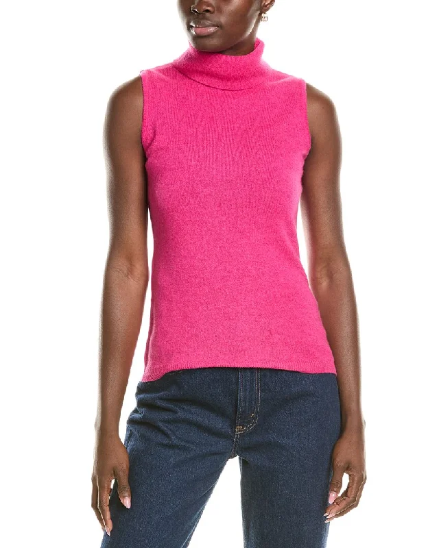 Cashmere Custom Children's SweatersForte Cashmere Sleeveless Turtleneck Cashmere Sweater