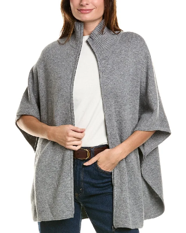 Cozy Custom Embellished SweatersForte Cashmere Zip Mock Wool & Cashmere-Blend Cardigan