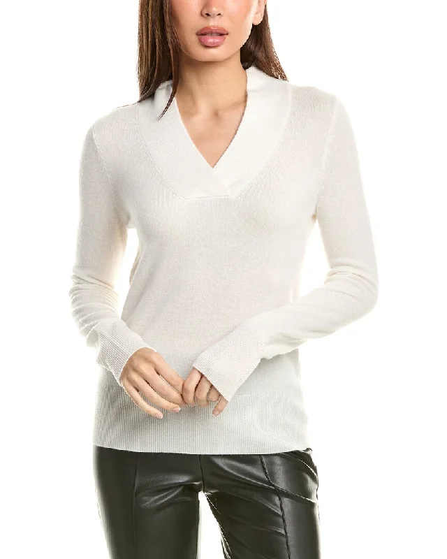 Knitted Crewneck SweatersInCashmere Cross Neck Cashmere Sweater