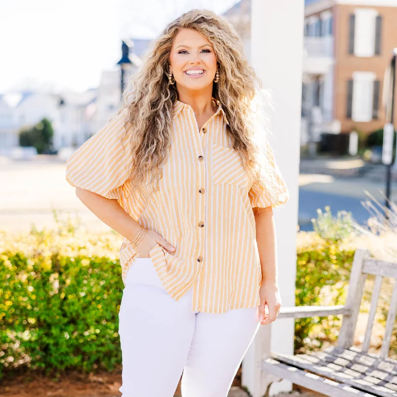 women's tops for those who love to shop for unique findsInsatiable Feeling Top, Yellow