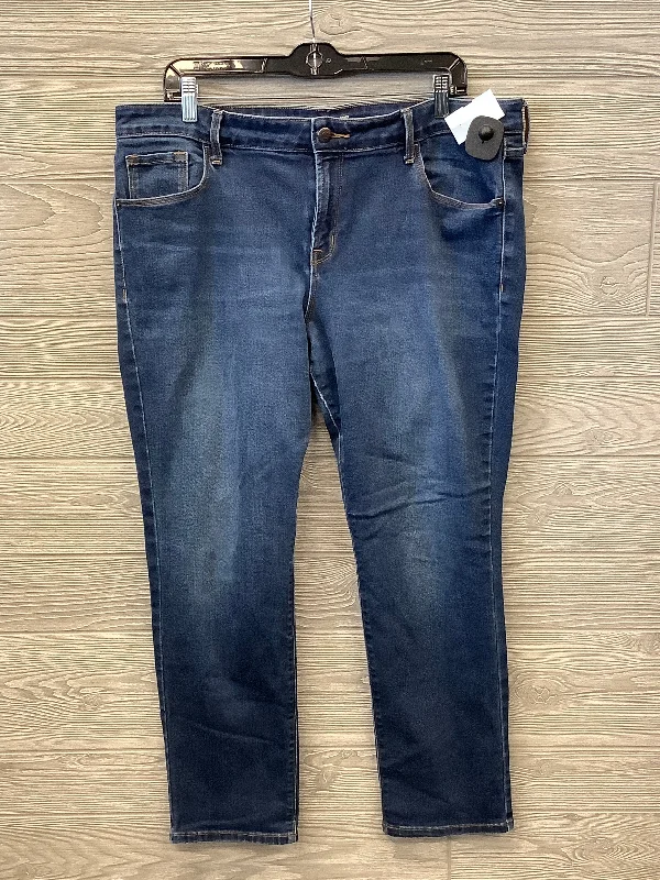 Jeans Straight By Old Navy In Blue Denim, Size: 16