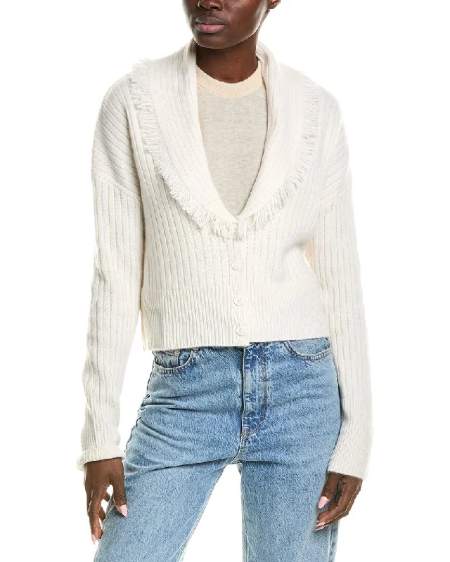 Trendy SweatersQUINN Cropped Shawl Collar Cashmere Cardigan