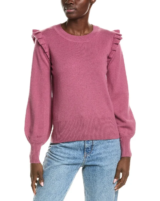 Pullover SweatersQUINN Ruffle Sleeve Wool & Cashmere-Blend Sweater