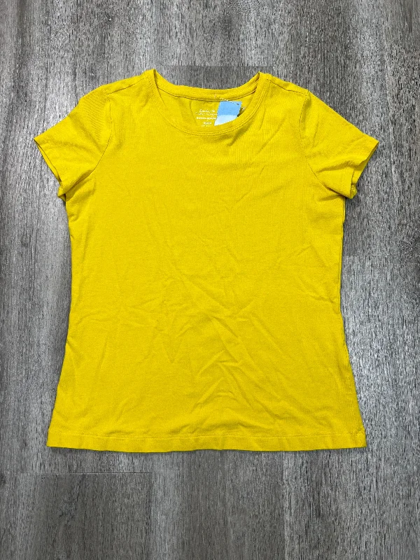 women's tops for those who want to stay cool and chic during warmer weatherTop Short Sleeve Basic By Banana Republic In Yellow, Size: Xs