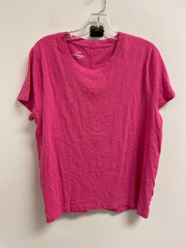 women's tops for those who want to create outfits that reflect their personal style and sense of fashionTop Short Sleeve Basic By J. Crew In Pink, Size: Xl