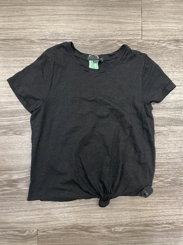 women's tops made from cottonTop Short Sleeve Basic By Social Standard By Sanctuary In Black, Size: Xl