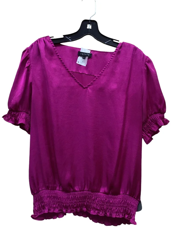 women's tops for vintage fashion enthusiastsTop Short Sleeve By 1.state In Purple, Size: L