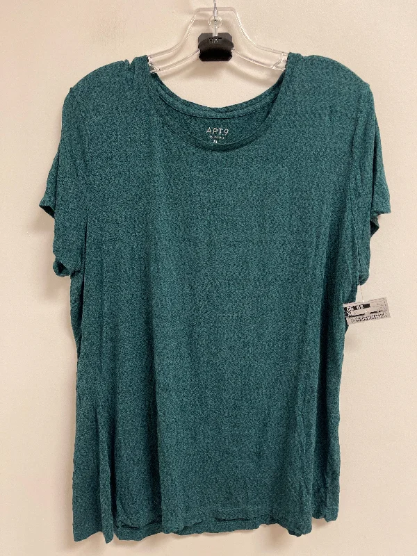 women's tops that offer a perfect blend of style, comfort, and affordabilityTop Short Sleeve By Apt 9 In Blue, Size: Xl