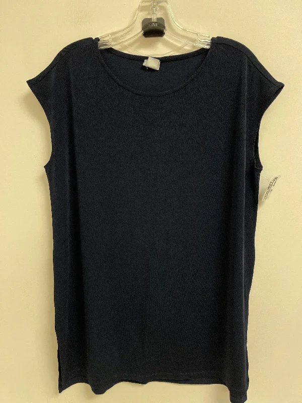 women's tops for those who want to add a pop of color to their outfitsTop Short Sleeve By Chicos In Navy, Size: Xl