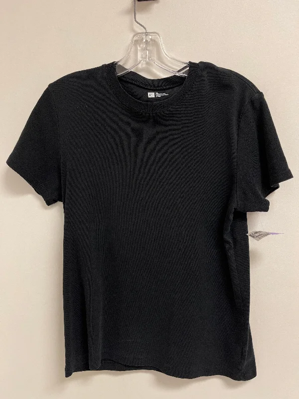 women's tops for minimalist aestheticsTop Short Sleeve By Gap In Black, Size: Xl