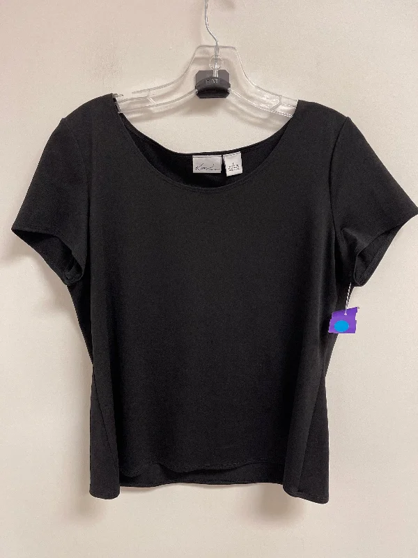 women's tops for everyday eleganceTop Short Sleeve By Kim Rogers In Black, Size: L