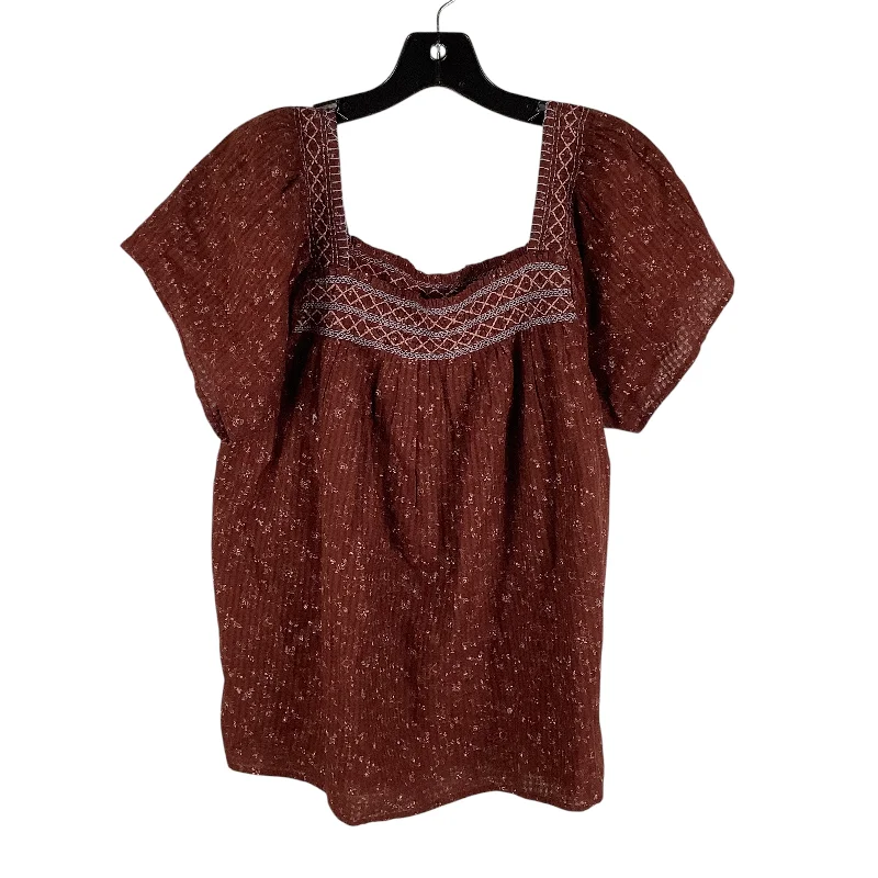 women's tops for those who value both quality and affordabilityTop Short Sleeve By Madewell In Brown, Size: S