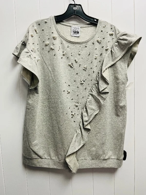 women's tops that offer a perfect blend of style, comfort, and affordabilityTop Short Sleeve By my twin set In Grey, Size: M