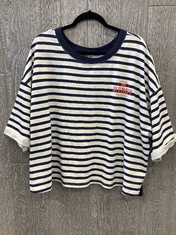 women's tops for cocktail partiesTop Short Sleeve By Old Navy In Striped Pattern, Size: Xxl