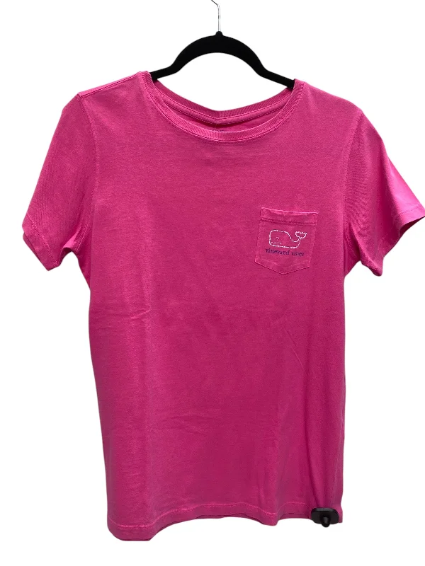 women's tops for picnics in the parkTop Short Sleeve By Vineyard Vines In Pink, Size: S